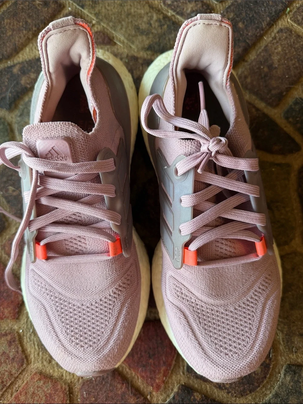Adidas Ultraboost Youth Lavender Knit Running Shoes with Tabs